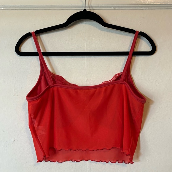 Red Sheer Tank Top - Picture 2 of 2